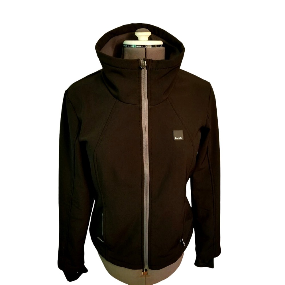 BENCH URBANWEAR Jacket Women's Size L (EU) actual M (US) Full Zip Black